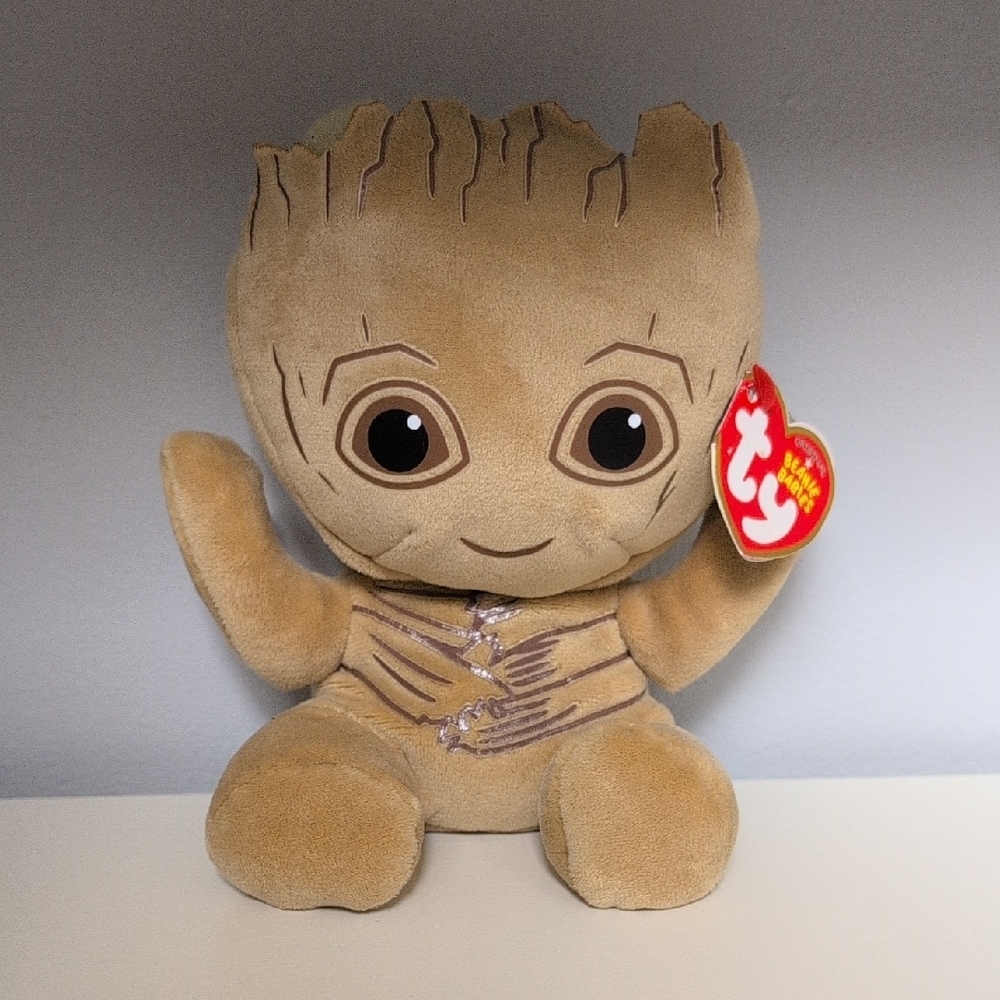 💜2/$20💜 Ty Beanie Babies Groot (Marvel) BNWT